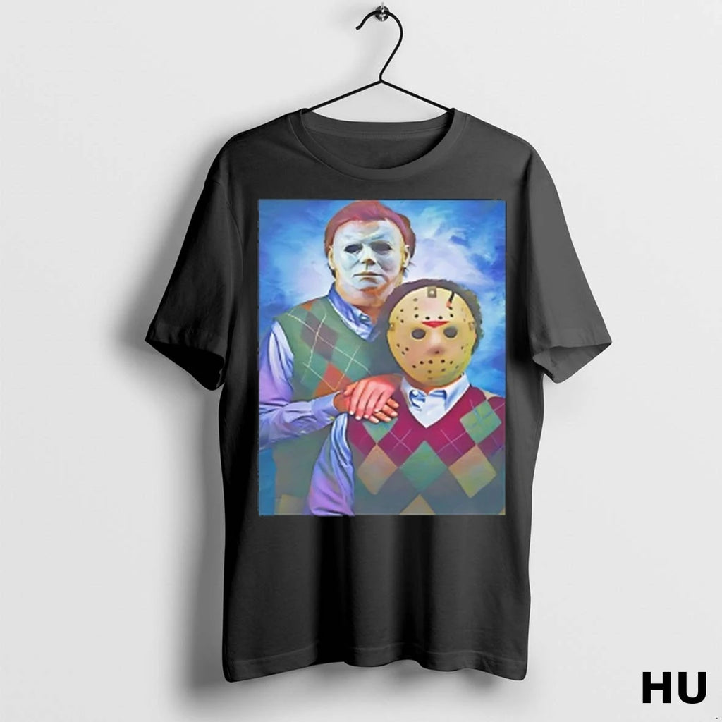 Officials Halloween Step Brothers Michael Myers And Jason Voorhees T Shirt