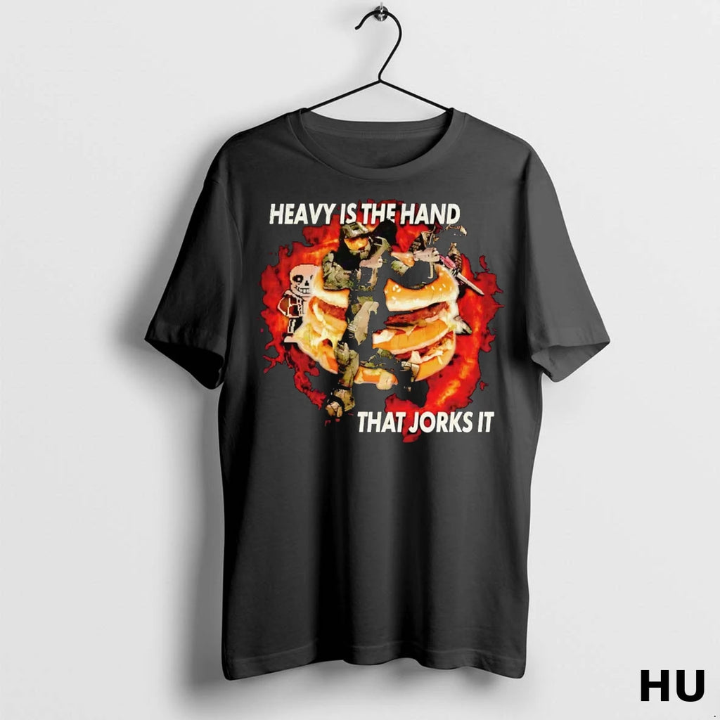 Officials Halo Master Chief Heavy Is The Hand That Jorks It T Shirt