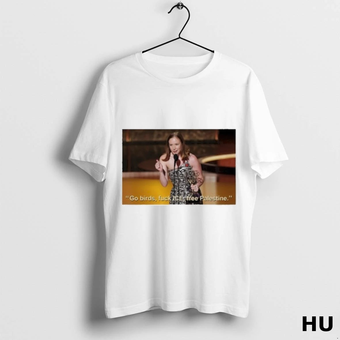 Officials Hannah Einbinder Go Birds Fuck Ice Free Palestine T Shirt