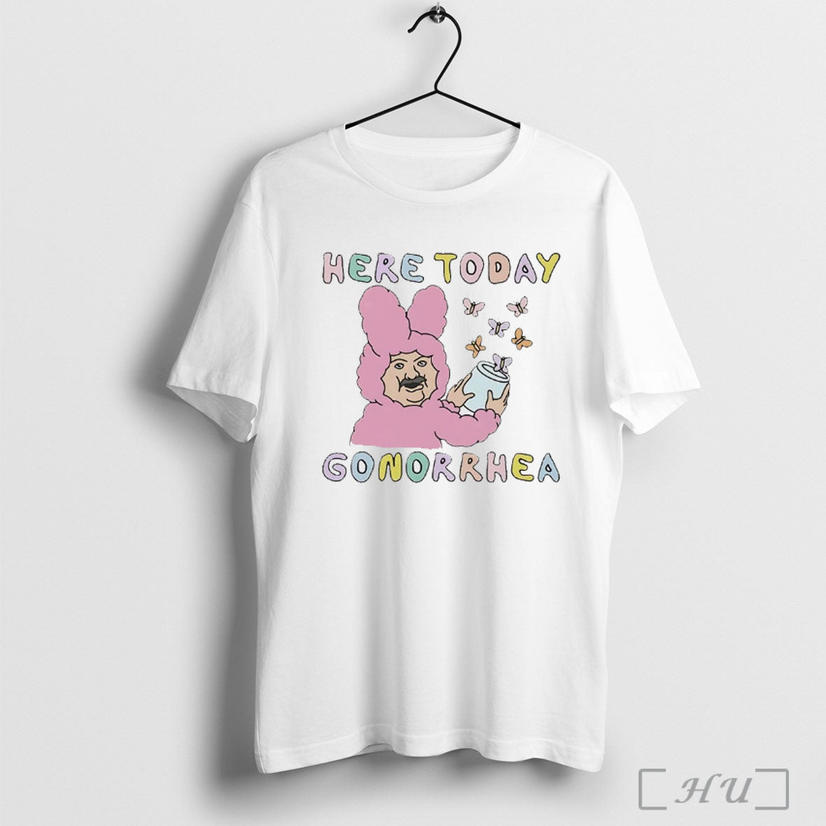 Officials Here Today Gonorrhea Butterflies T Shirt