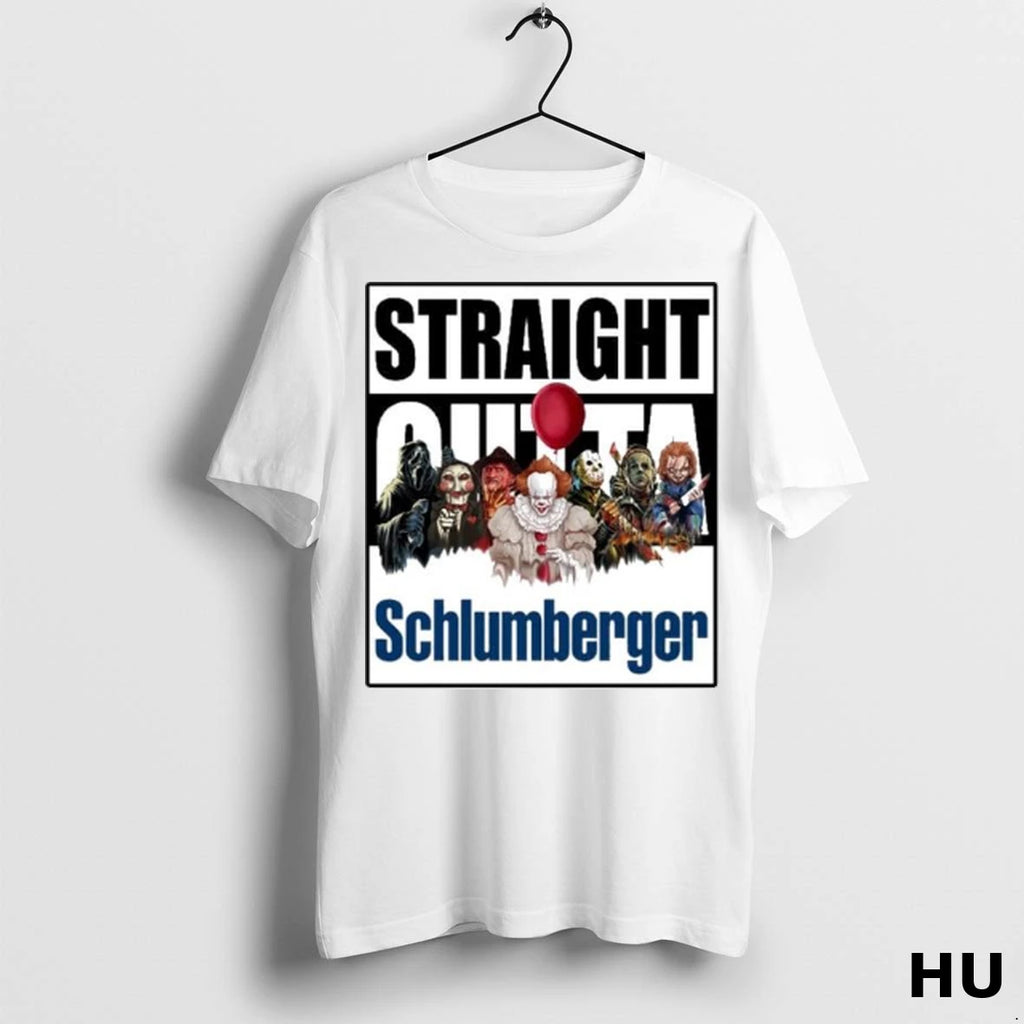 Officials Horror Characters X Schlumberger Straight Outta Ornaments T Shirt
