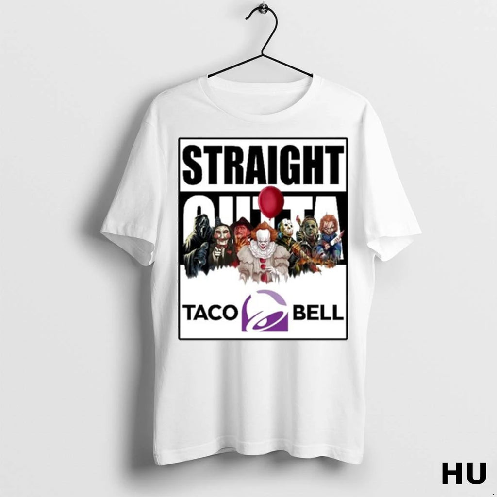 Officials Horror Characters X Taco Bell Straight Outta Ornaments T Shirt