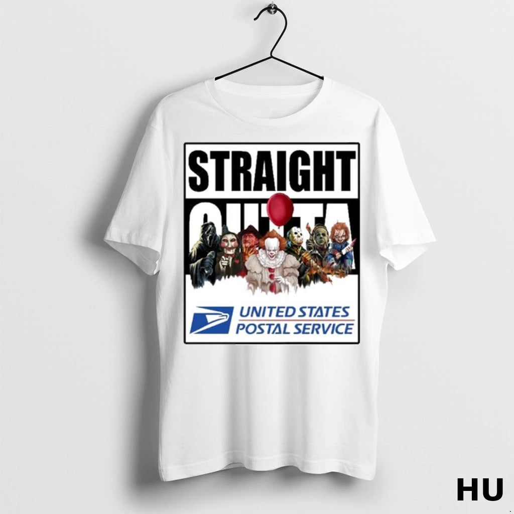 Officials Horror Characters X Usps Straight Outta Ornaments T Shirt