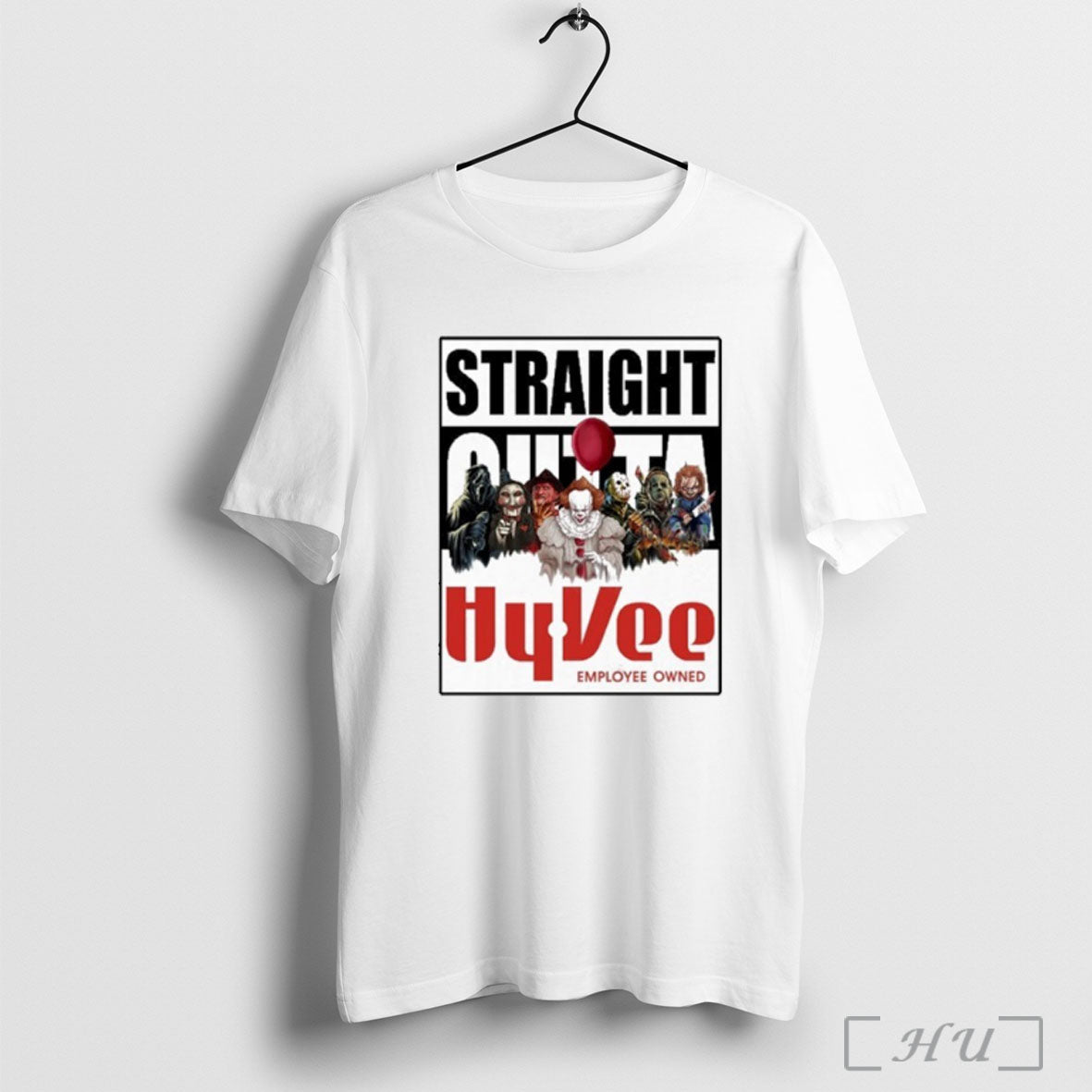 Officials Hyvee Logo Straight Outta Horror Film Halloween T Shirt