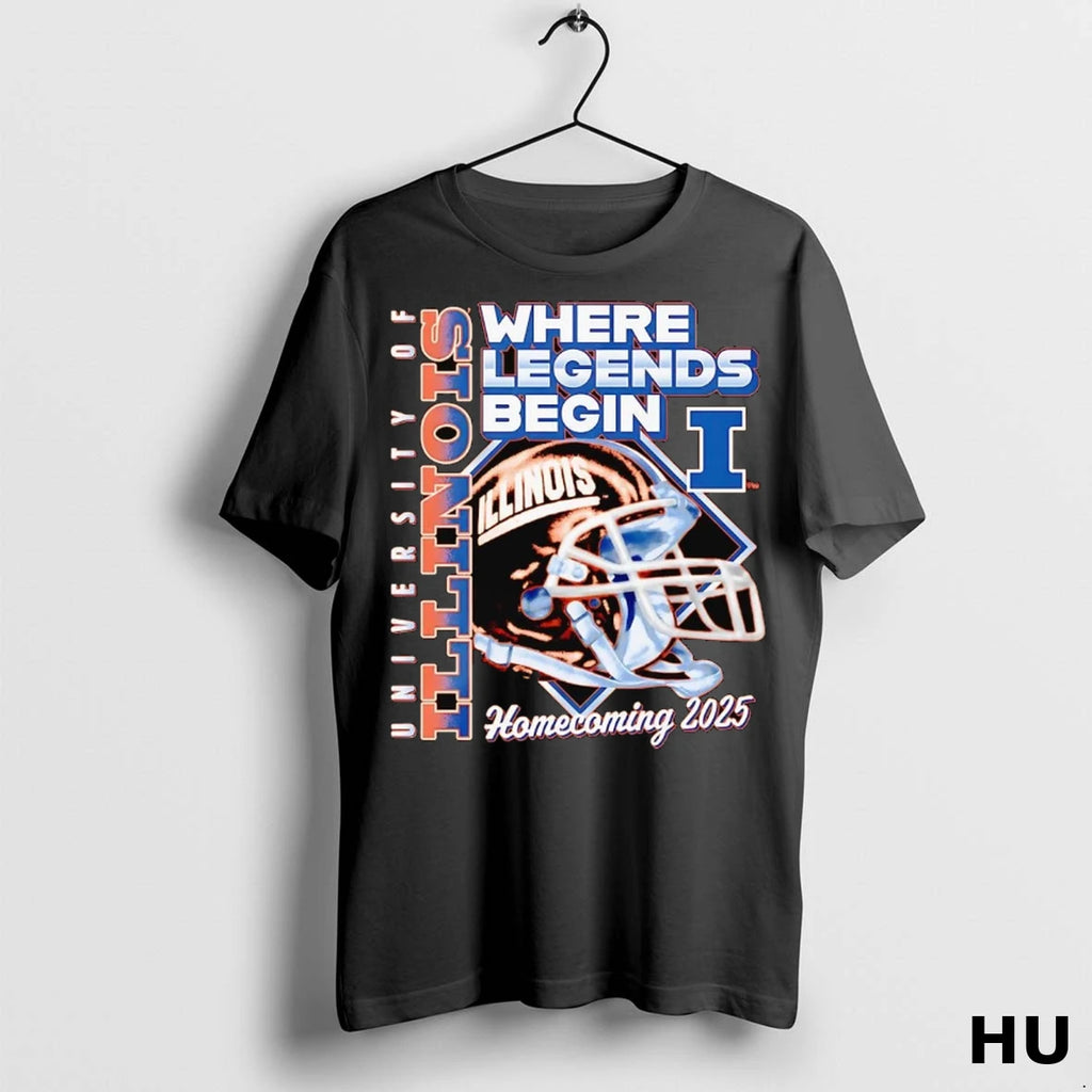 Officials Illinois Homecoming Where Legends Begin Homecoming 2025 1 T Shirt