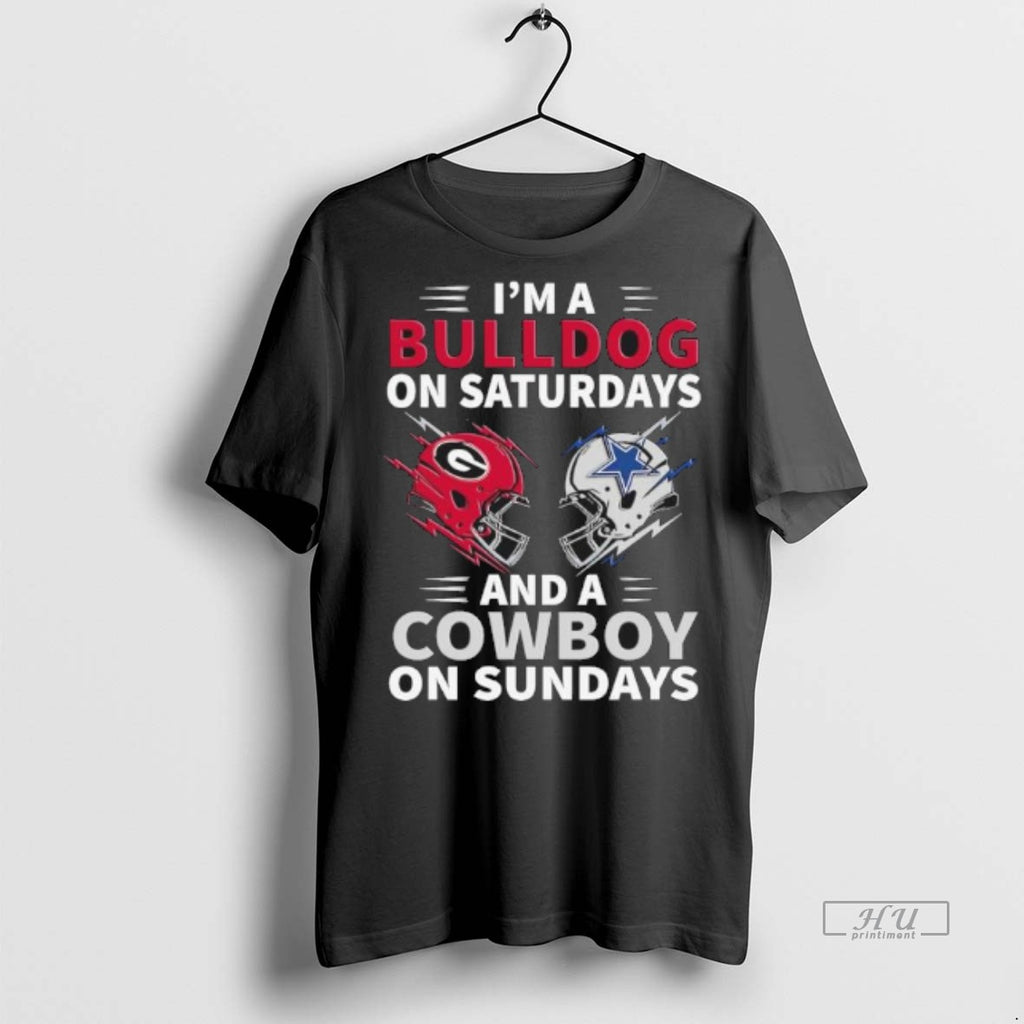 Officials Im A Bulldog On Saturdays And A Cowboy On Sundays Premium Tee Shirt Sweater
