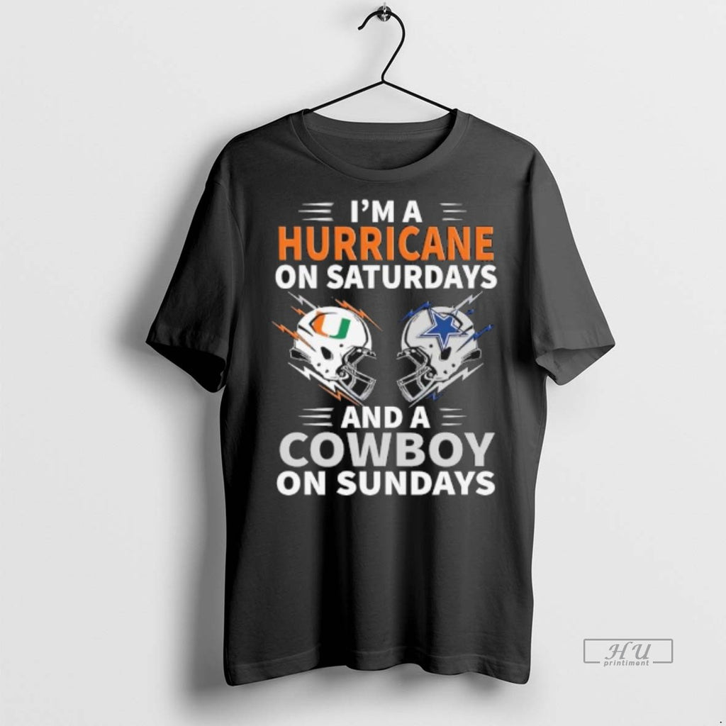 Officials Im A Hurricane On Saturdays And A Cowboy On Sundays Premium Tee Shirt Sweater