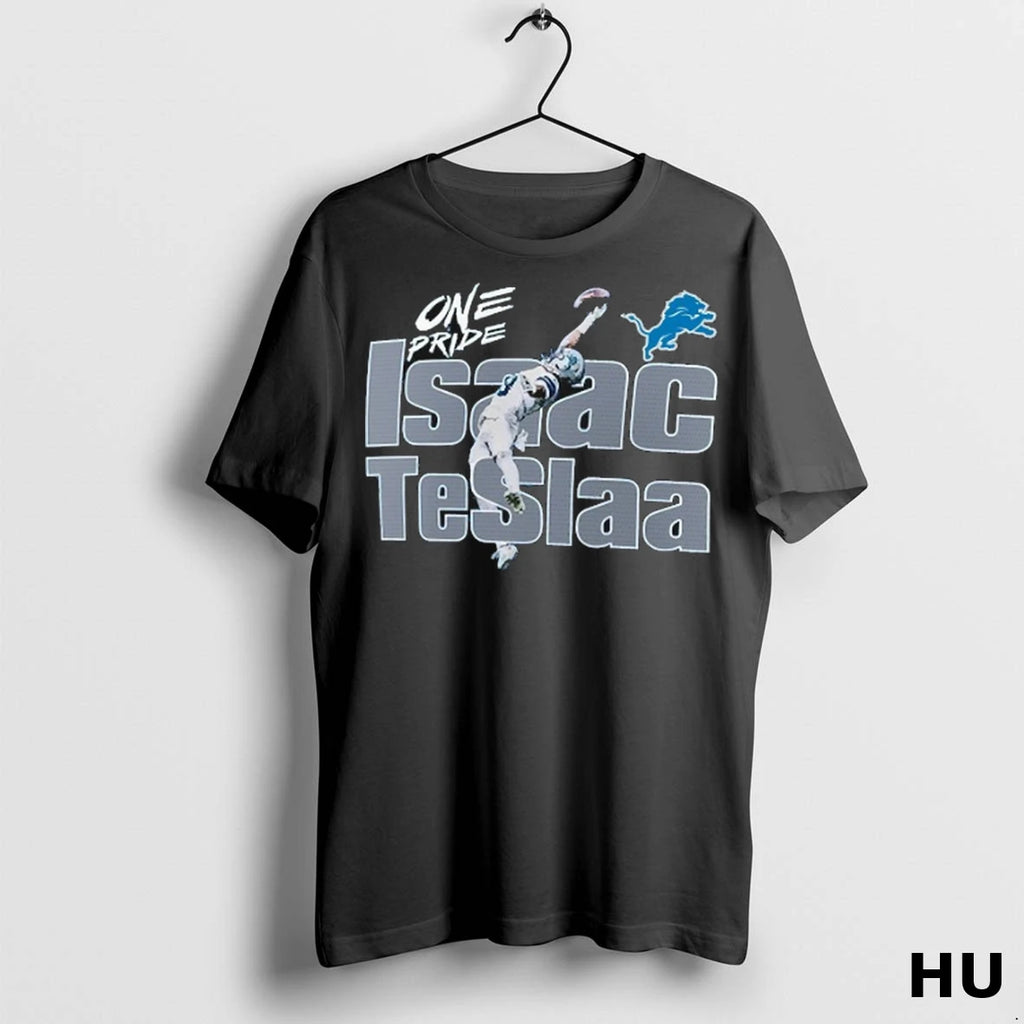 Officials Isaac Teslaa One Pride Player Hype Detroit Lions T Shirt