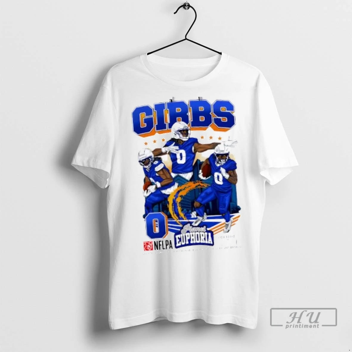 Officials Jahmyr Gibbs Detroit Lions Number 0 Graphic T Shirt