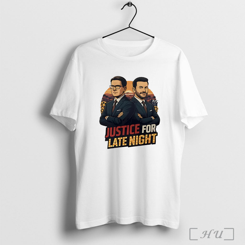 Officials Jimmy Kimmel Stephen Colbert Justice For Late Night T Shirt