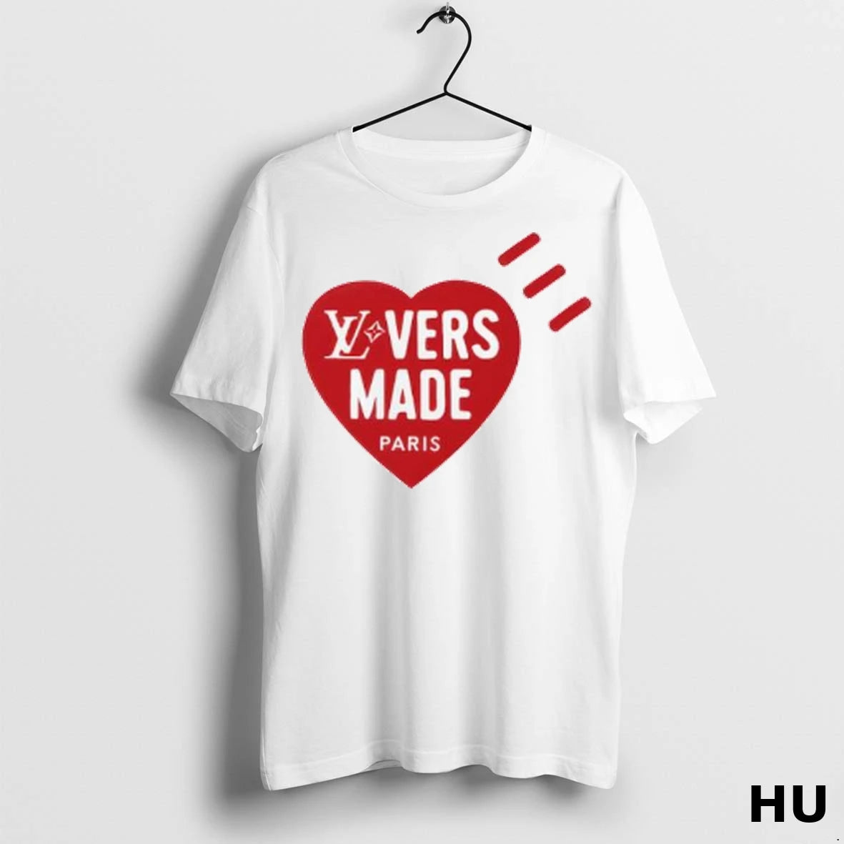 Officials Lv Lovers Made Paris Heart T Shirt