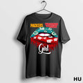 Officials Lip Girl Green Bay Packers X Wisconsin Badger Logo T Shirt