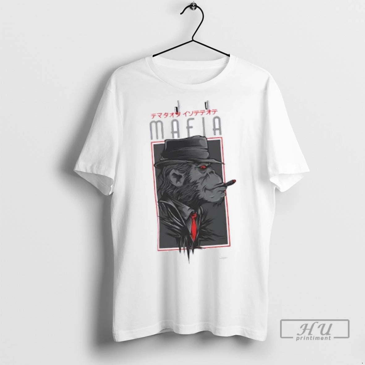 Officials Mafia Gorilla Bold Smoking Ape Graphic T Shirt