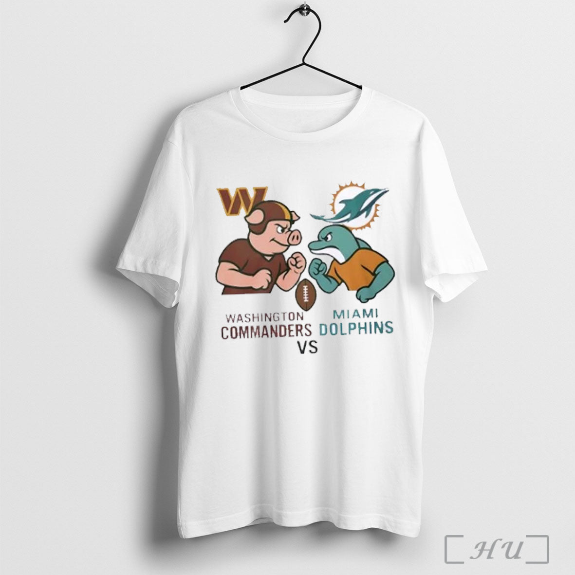 Officials Mascots Washington Commanders Vs Miami Dolphins Football T Shirt