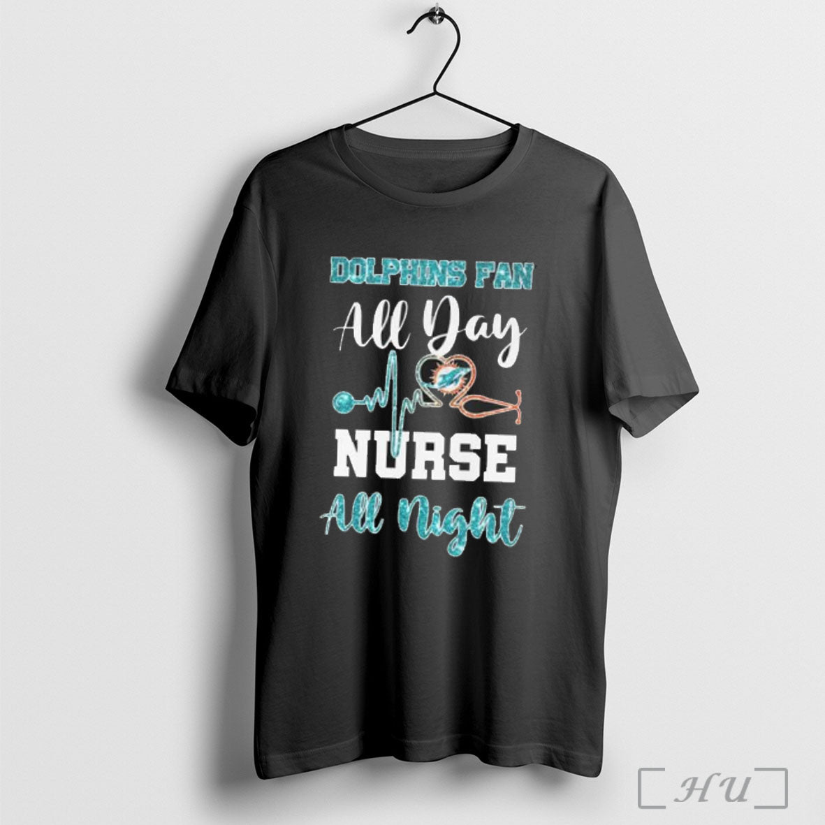 Officials Miami Dolphins Fan All Day Nurse All Night 2025 T Shirt