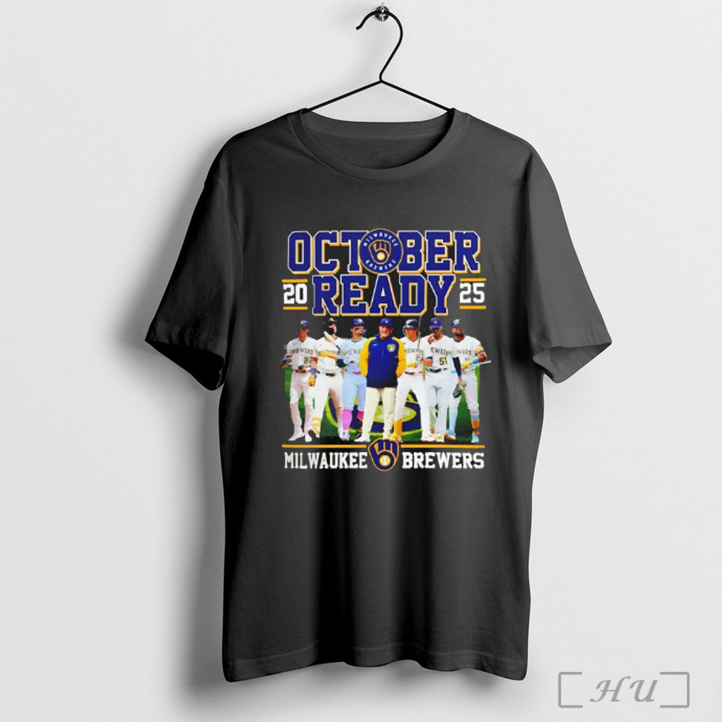 Officials Milwaukee Brewers October Ready 2025 Mlb Postseason Team T Shirt