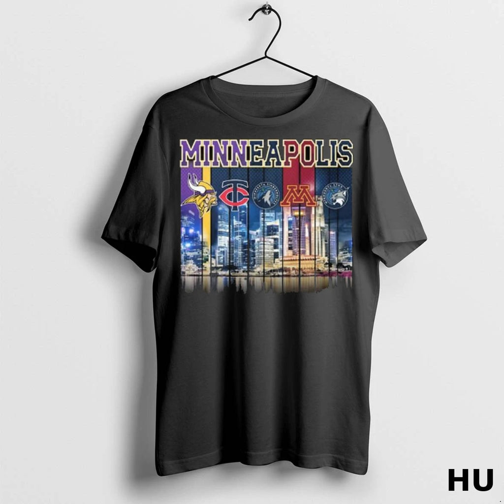 Officials Minneapolis City Sports Logo Skyline 2025 Long Sleve T Shirt
