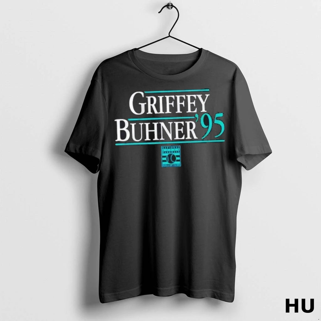 Officials National Baseball Hall Of Fame Seattle Mariners Griffey Buhner 95 T Shirt
