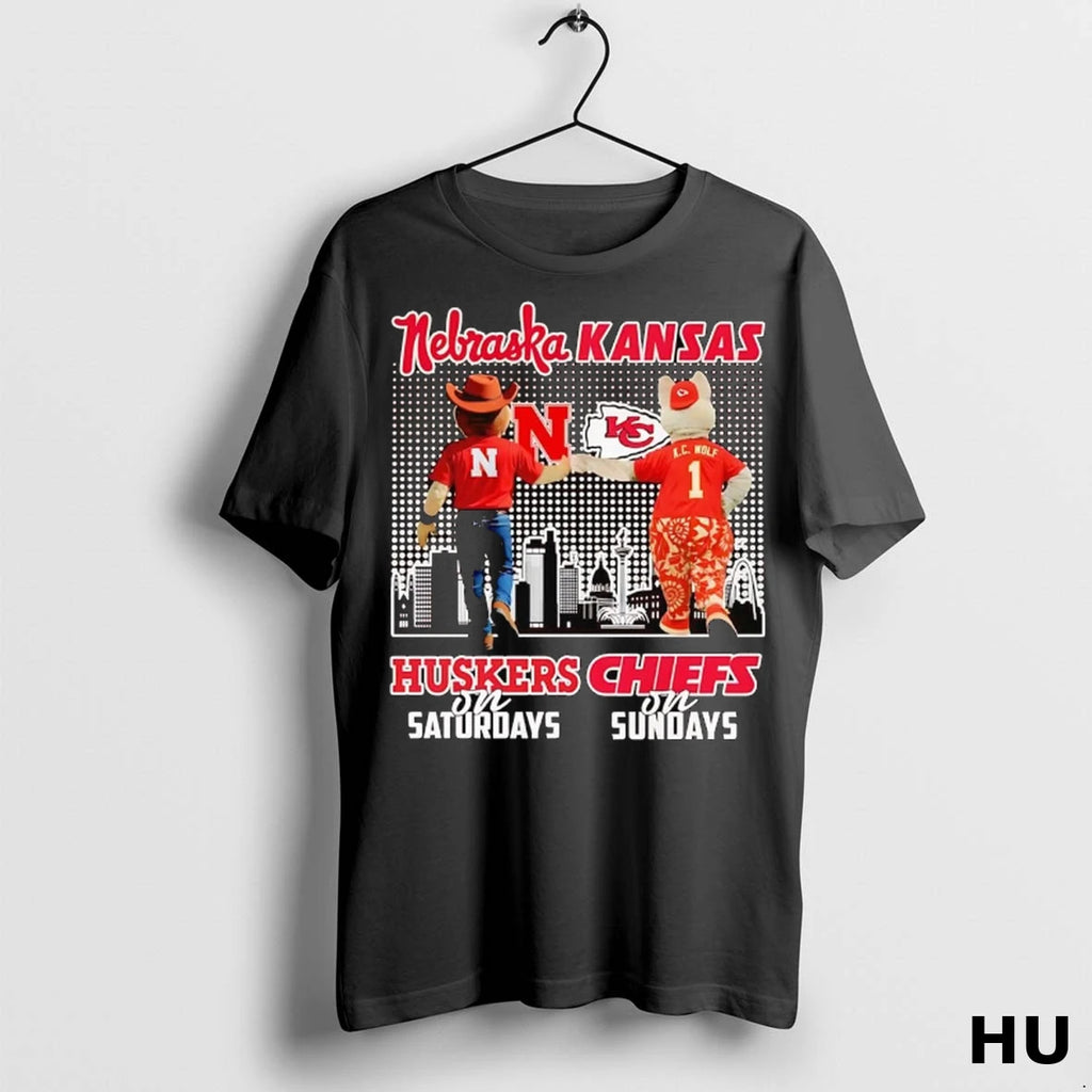 Officials Nebraska Cornhuskers On Saturdays And Kc Chiefs On Sundays Skyline T Shirt