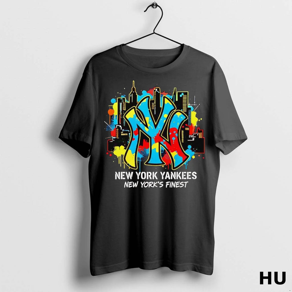 Officials New York Yankees New Yorks Finest City Skyline T Shirt