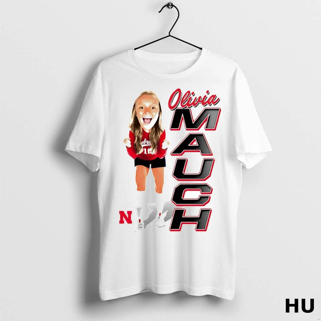 Officials Olivia Mauch Caricature Celebration Nebraska Volleyball T Shirt