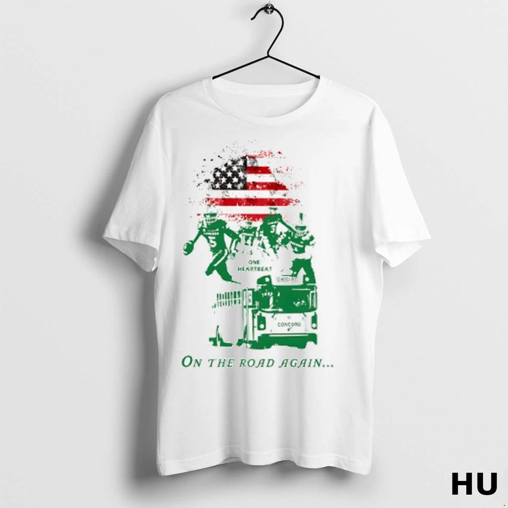 Officials One Heartbeat On The Road Again Concord Football Usa Flag T Shirt