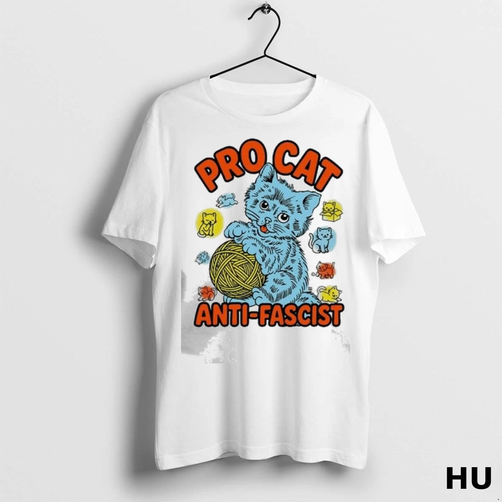 Officials Pro Cat Anti Fascist Ladies T Shirt