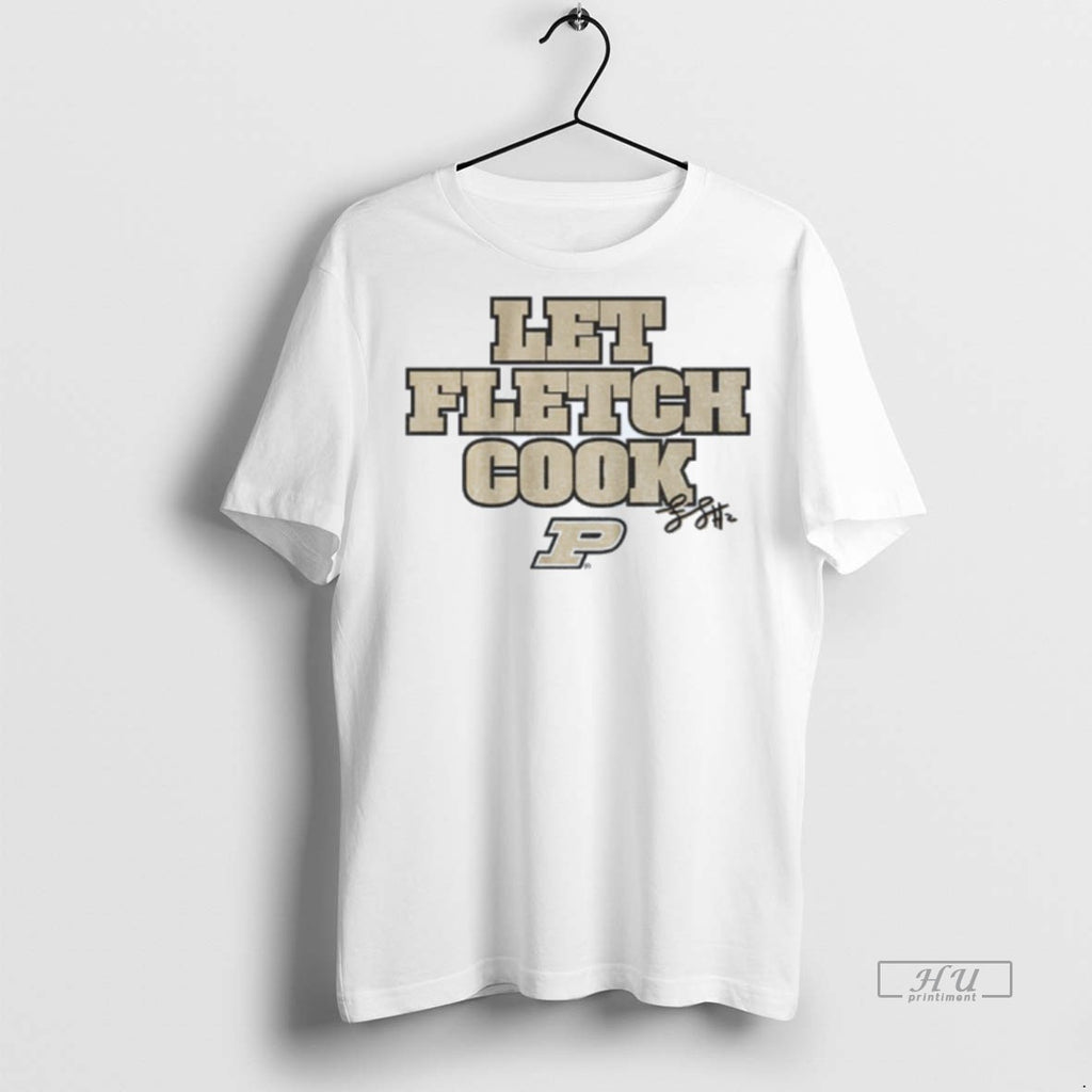 Officials Purdue Boilermakers Fletcher Loyer Let Fletch Cook Basketball Logo Premium Tee Shirt Sweater