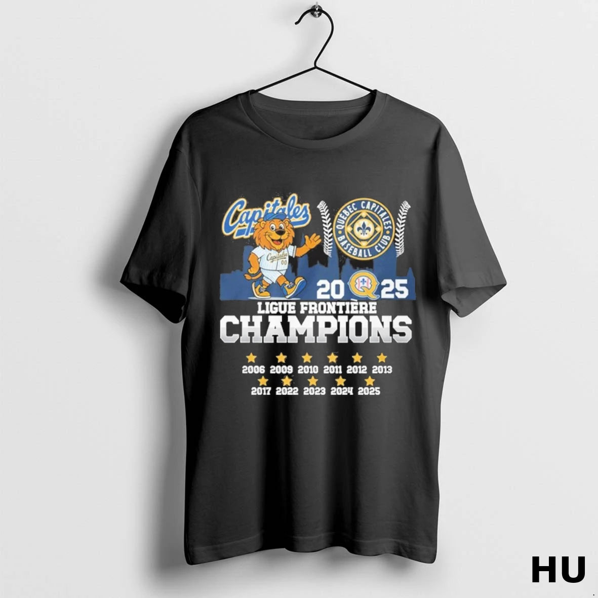 Officials Quebec Capitales Baseball 2025 Ligue Frontiere Champions T Shirt