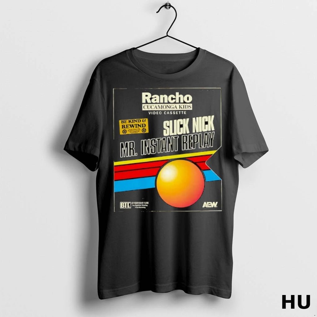 Officials Rancho Cucamonga Kids Video Cassette Slick Nick Mr Instant Replay Vintage T Shirt