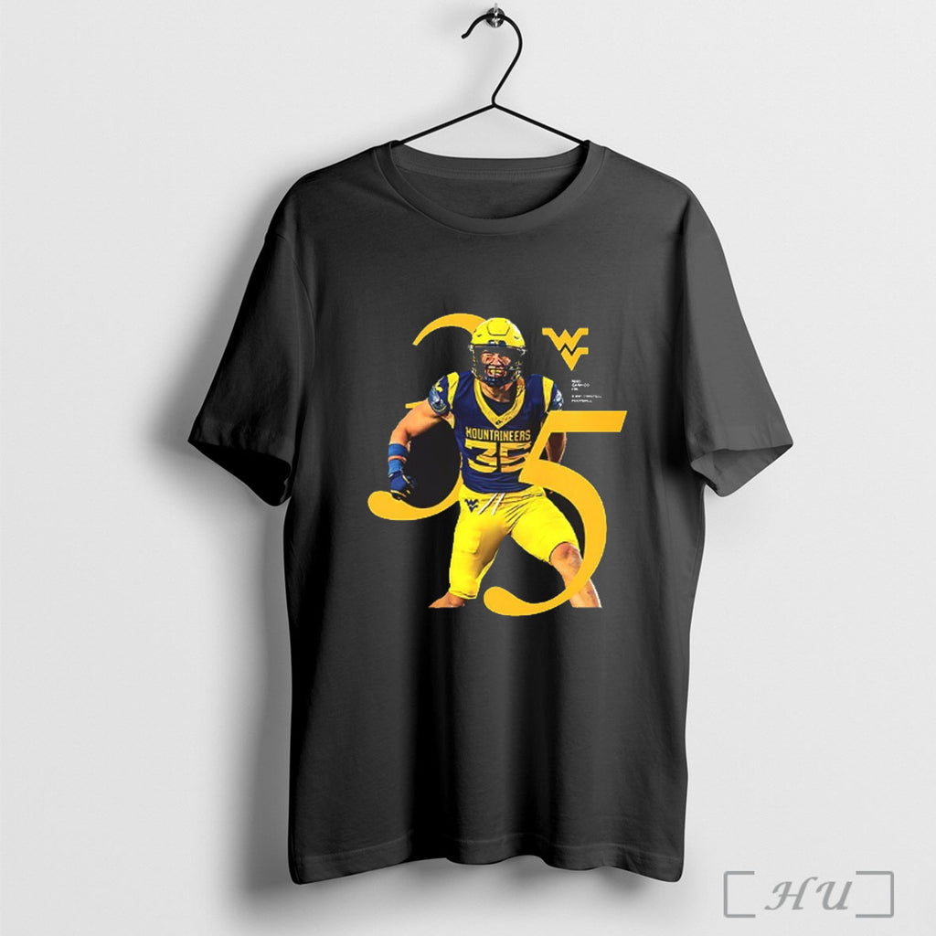 Officials Reid Carrico Number 35 West Virginia Mountaineers Football Breakthrough V Neck T Shirt