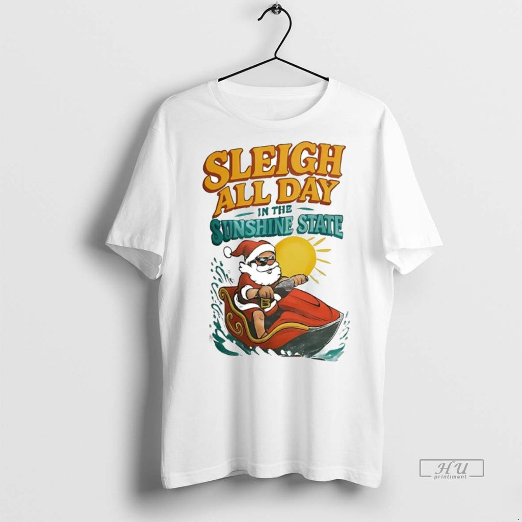 Officials Santa Florida Sleigh All Day In The Sunshine State Christmas Premium Tee Shirt Sweater