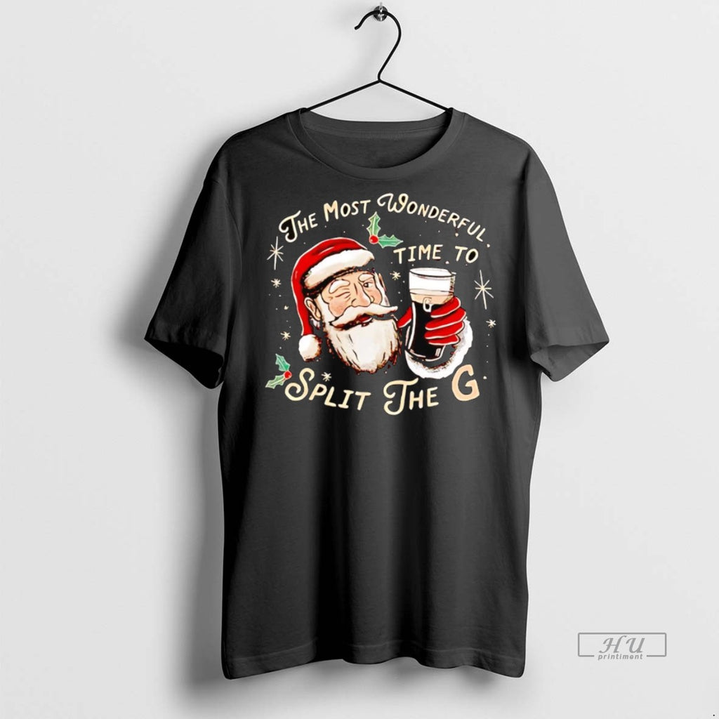Officials Santa The Most Wonderful Time To Split The G Christmas Premium Tee Shirt Sweater