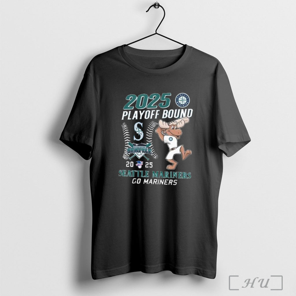 Officials Seattle Mariners 2025 Playoff Bound Go Mariners Mascot T Shirt