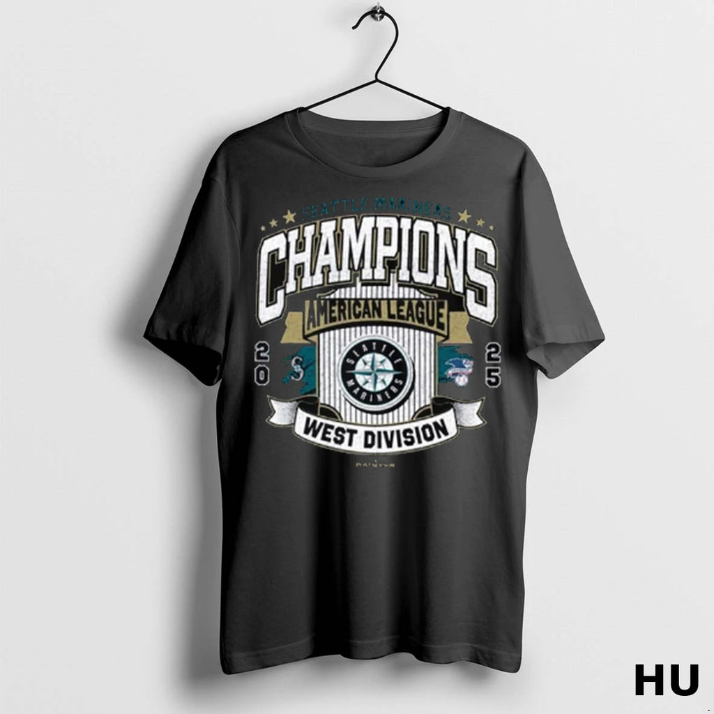 Officials Seattle Mariners Al West Division Champions 2025 Celebration Long Sleve T Shirt