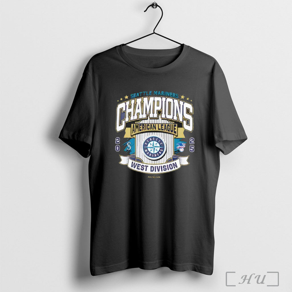 Officials Seattle Mariners Al West Division Champions 2025 T Shirt