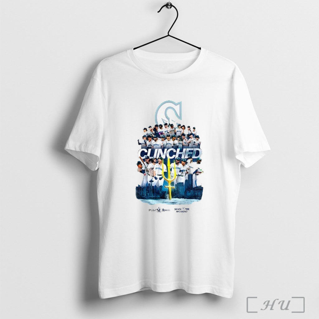 Officials Seattle Mariners Baseball Clinched Seize The Moment Al West Champions T Shirt