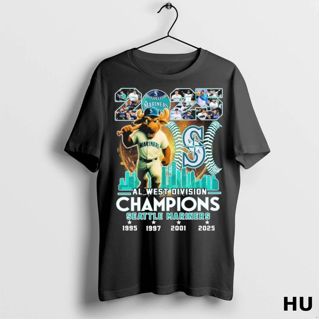 Officials Seattle Mariners Champ Al West 2025 Masco T Shirt