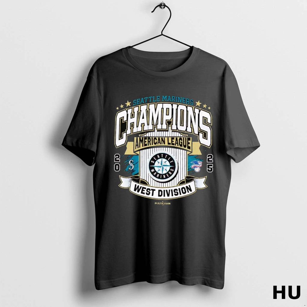 Officials Seattle Mariners Champions Al West Division 2025 T Shirt