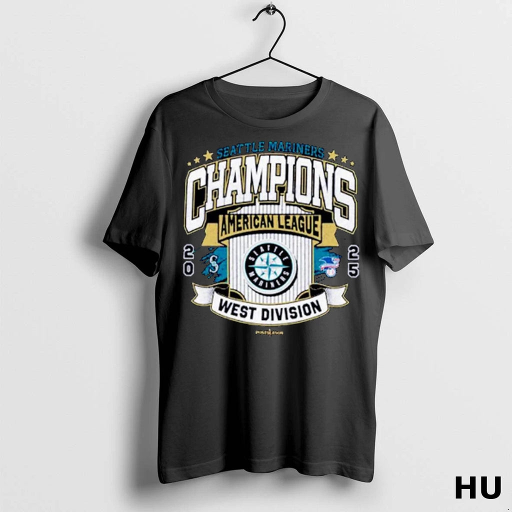 Officials Seattle Mariners Mlb 2025 American League West Division Champions Celebration Ornaments T Shirt