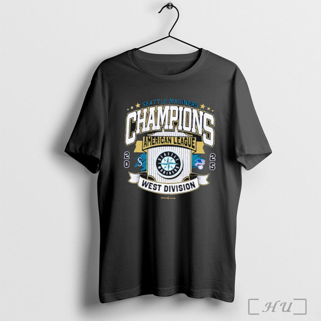 Officials Seattle Mariners Mlb 2025 American League West Division Champions Celebration T Shirt