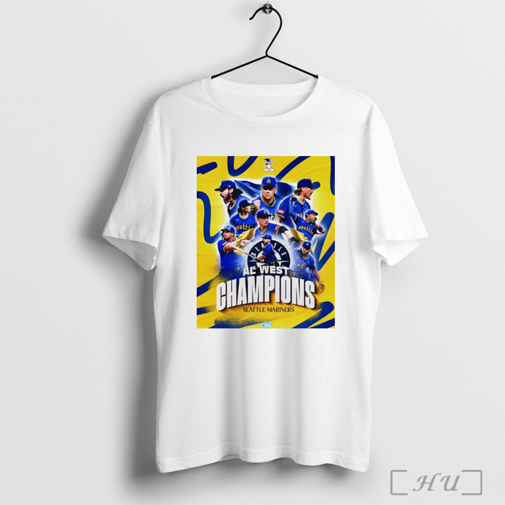 Officials Seattle Mariners Mlb Baseball Legend Al West Champions 2025 T Shirt