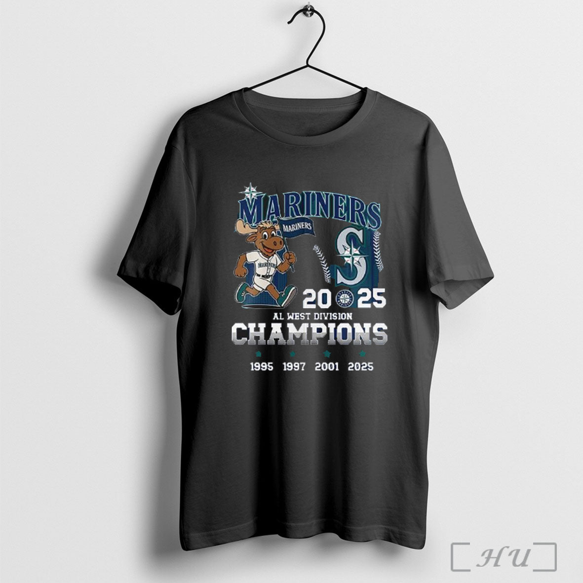Officials Seattle Mariners Mascot 2025 Al West Division Champions Shirt T Shirt