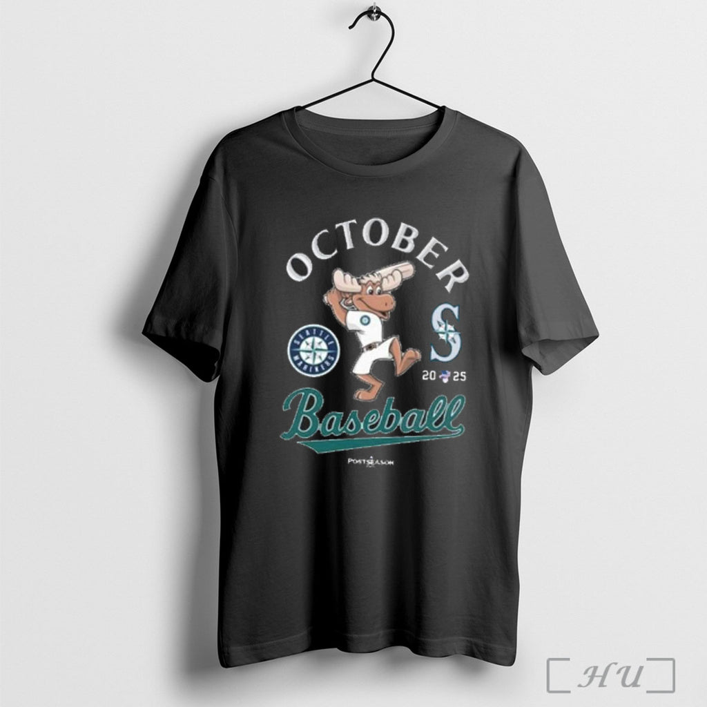 Officials Seattle Mariners Mascot Baseball 2025 October Postseason T Shirt