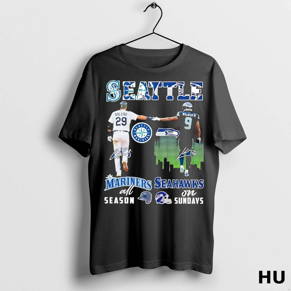 Officials Seattle Mariners Raleigh All Season Seahawks Walker Iii On Sundays T Shirt