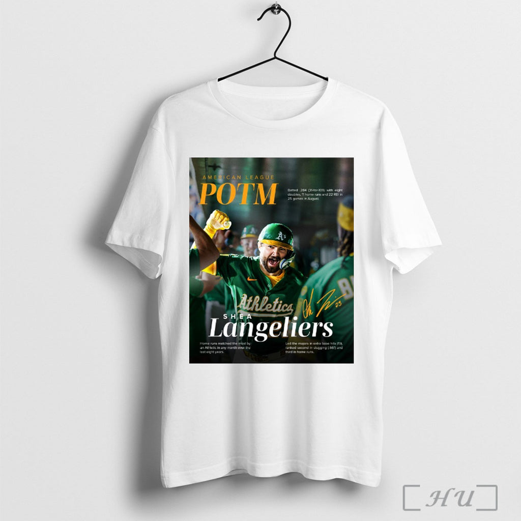 Officials Shea Langeliers Oakland Athletics American League Player Of The Month August 2025 Signature