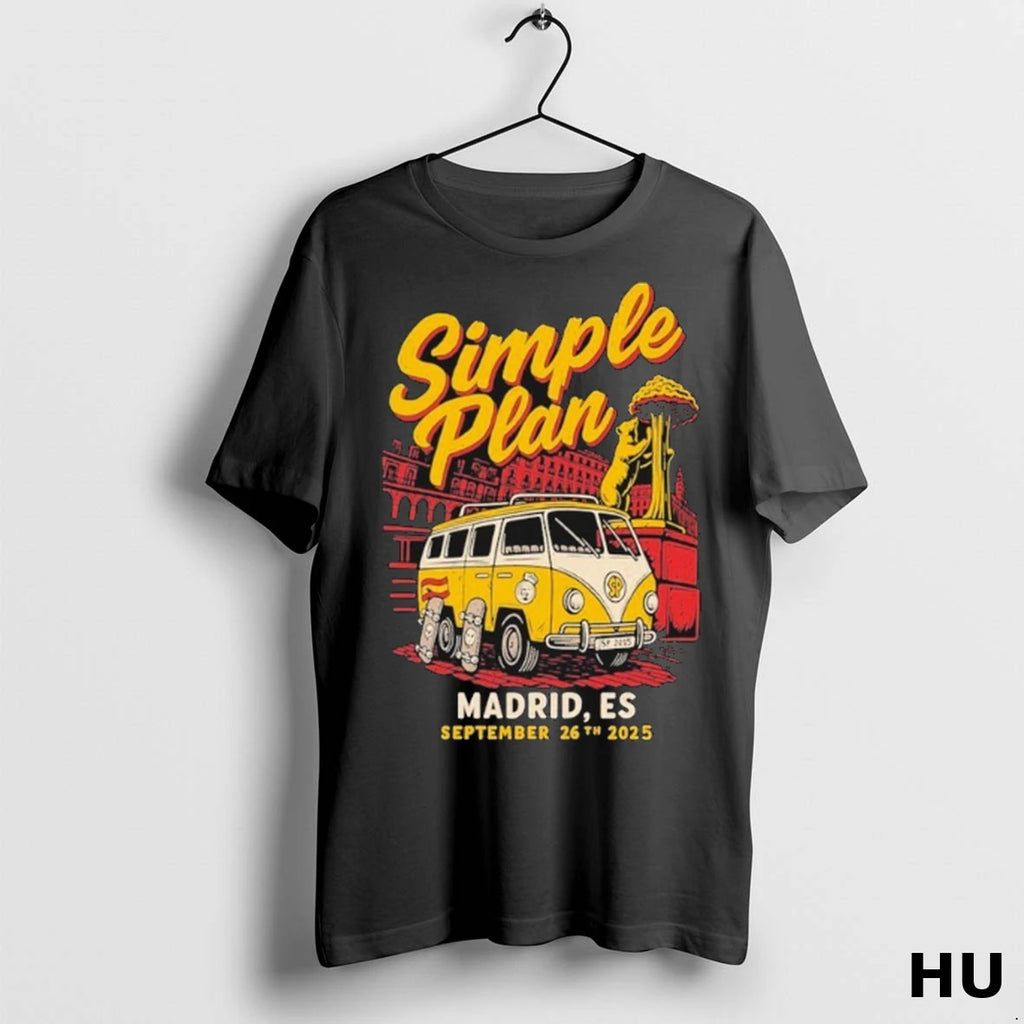 Officials Simple Plan September 26th 2025 Tour Madrid Es T Shirt