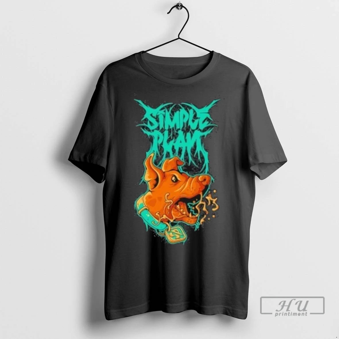Officials Simple Plan Spooky Metal Logo 2025 T Shirt