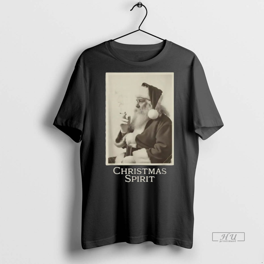 Officials Smoking Santa Claus Christmas Spirit Christmas Vintage Premium Tee Shirt Sweater