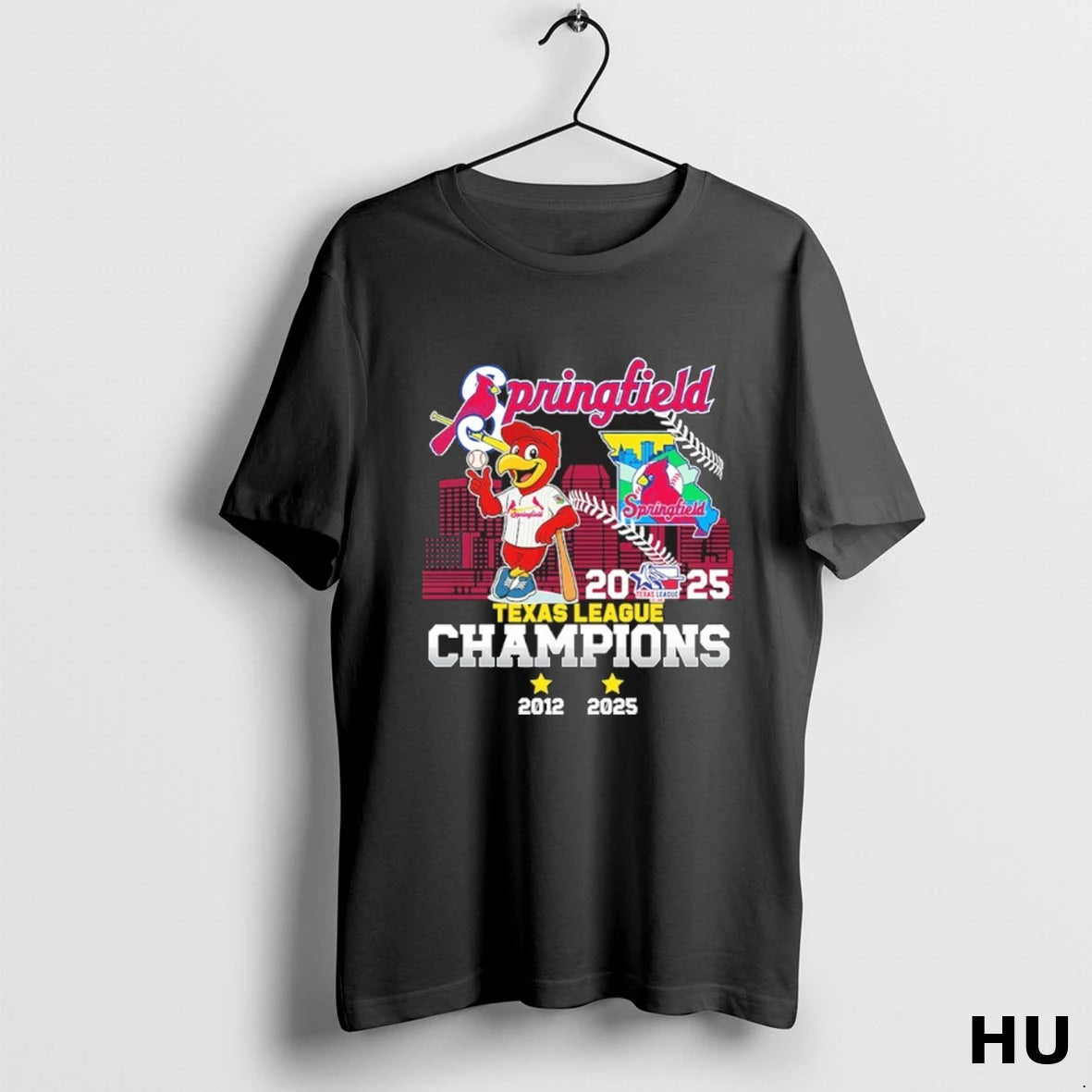 Officials Springfield Cardinals Mascot 2025 Texas League Champions T Shirt